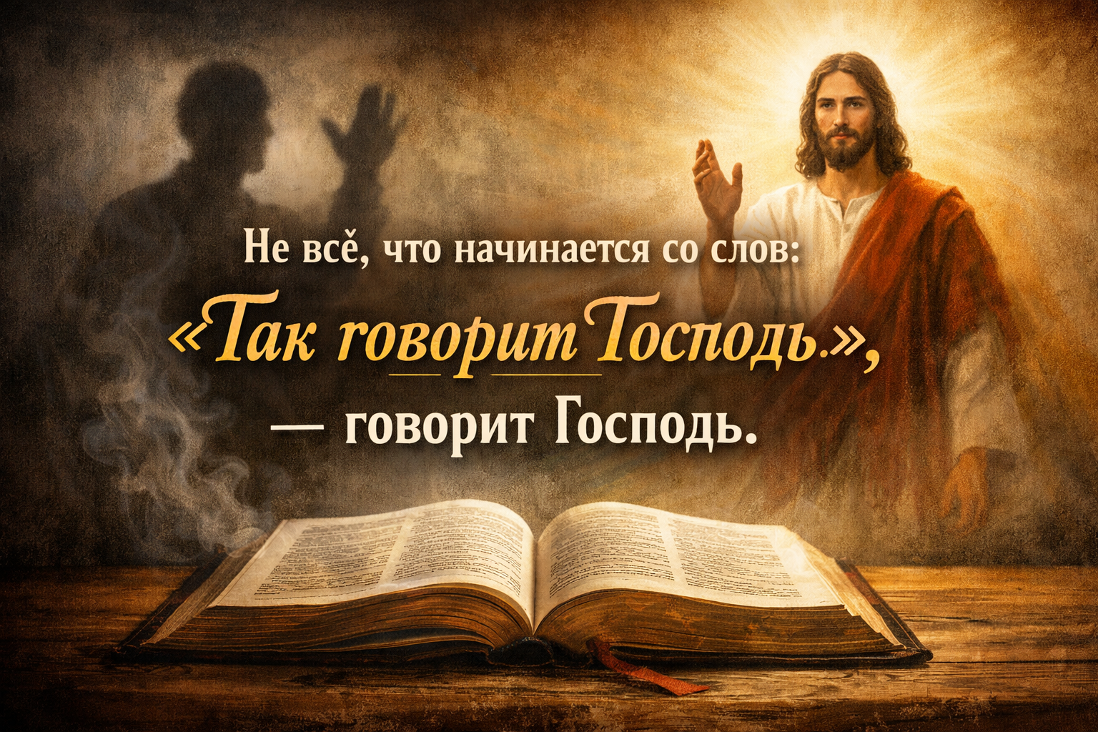 «Не всё, что начинается со слов: “так говорит Господь”, — говорит Господь».